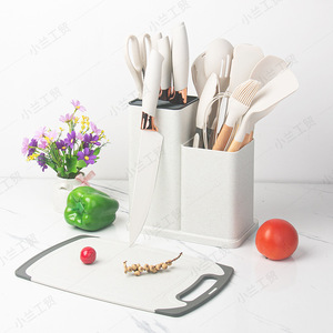 Juego de utensilios de cocina Concubine Lan de 19 piezas, utensilios de silicona, juego de cuchillos de acero inoxidable para cocinar y preparar alimentos - Product Image 2