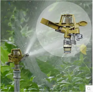 Semprotan Pistol Hujan Sistem Irigasi Air, Alat Pertanian Jarak Jauh Tekanan Tinggi Kepala Sprinkler Logam Otomatis Berputar 360 Derajat
