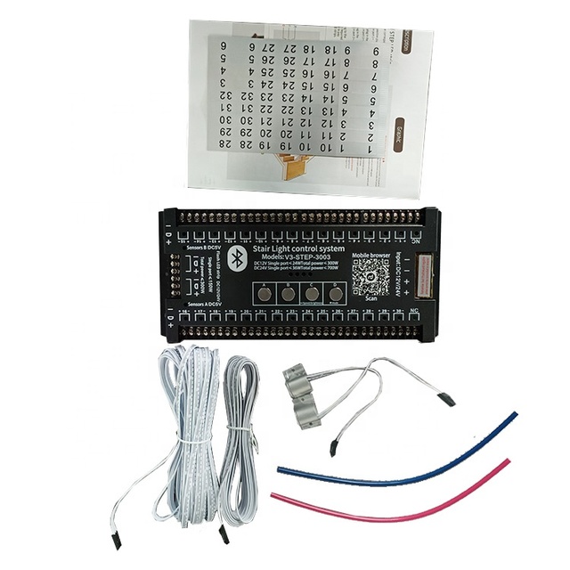 Preplaced Wire Type Smart App Motion Sensor Stair Controller for Single White Step Light and Running Water Strip