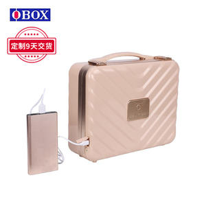 Trousse de rangement pour maquillage Dx-12 avec miroir et tiroirs, boîte de rangement cosmétique portable pour usage domestique, couleur rose, matériau ABS - Product Image 5