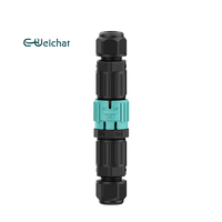 Connecteur d'éclairage LED étanche IP68 E-Weichat M15 2P 3P 4P 10A, fiche mâle et femelle à verrouillage par poussée