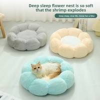 Tempat Tidur Hewan Peliharaan Awan Berwarna-warni dengan Beludru Lembut untuk Kehangatan, Tidur Nyaman di Musim Dingin, Tidur Nyenyak, Tempat Tidur Kucing dan Anjing Universal untuk Semua Musim