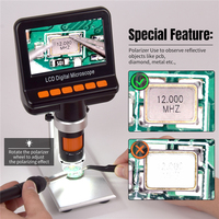 Profesional Terbaik Harga 4.3Inch Lcd Digital Mikroskop Polarizer untuk Mahasiswa