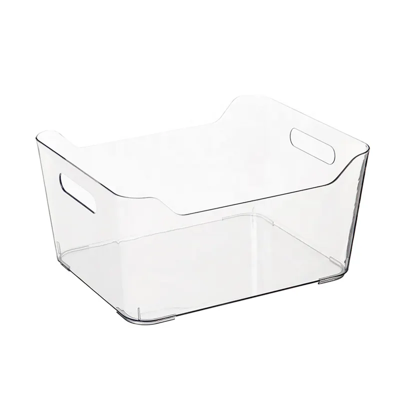 Wholesale Clear Plastic Decorative Storage Basket for Household Kitchen Bathroom Food Closet Cosmetics Organization