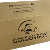 Coffret Cadeau de Golf Personnalisé avec Logo en Relief, Emballage en Carton Ondulé Écologique et Recyclable, Boîtes Rigides Longues pour Clubs et Balles de Golf