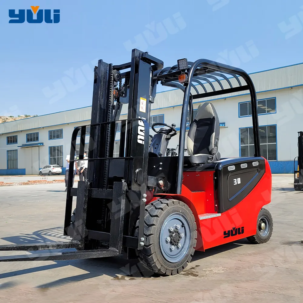 Yuli yüksek kalite 1 ton 1.5 ton 2 ton 3 ton kendinden yükleme taşınabilir küçük taşınabilir pil kamyon elektrikli forklift