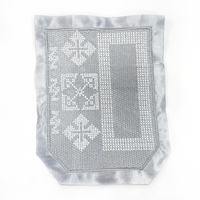 Applique de luxe ethnique africaine brodée au point de croix, thermocollante, 3D, à motif géométrique traditionnel, pour caftan, robe, chapeau et vêtement