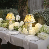 Lampes de table en tissu rechargeables au design unique, 2700K, décoration de luxe pour hôtel, salon, mariage, lampe de table sans fil