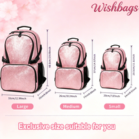 Sac à dos de voyage scintillant pour étudiants, équipe de cheerleading, broderie tendance, strass, sacs de sport pour filles, enfants, école