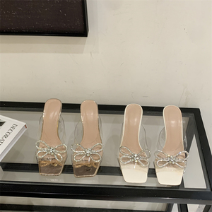 Nouvelle Collection 2025 – Sandales à talons hauts en strass et nœud de fée, avec talon orné de cristaux – Offre Spéciale - Product Image 4