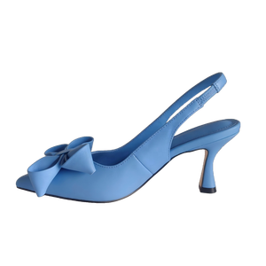 Vendita calda <span class=keywords><strong>eleganti</strong></span> <span class=keywords><strong>scarpe</strong></span> da sposa <span class=keywords><strong>blu</strong></span> tacco alto per la sposa in pelle di vacchetta con tacco sottile - Product Image 4