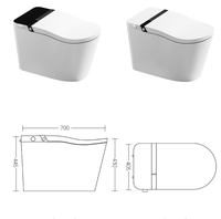 Toilettes intelligentes à buse mobile pour nettoyage, avec commande par bouton, pour chambre à coucher