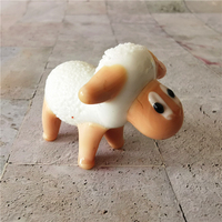 Coloré à la main en verre de murano mouton figurine