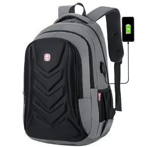 Anti-Diebstahl-Passwort-Rucksack mit USB-Ladegerät wasserdichte Computer Business-Laptops Taschen für Männer
