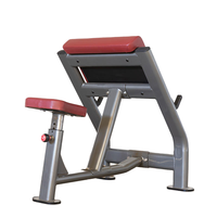 Équipement de fitness professionnel pour la musculation, Banc de curl preacher assis pour développement des biceps, Banc de musculation réglable en trois positions