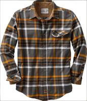 Chemise en flanelle épaisse à carreaux pour homme avec bordure en velours côtelé, chemise de travail décontractée, haut chaud pour l'automne et l'hiver, logo personnalisé
