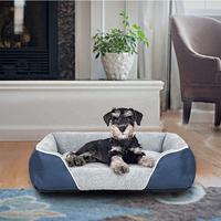Lit pour chien orthopédique de luxe imperméable en mousse à mémoire de forme, grand rectangle, housse amovible lavable, coussin de soutien