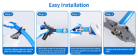 Kit de tuyauterie d'air en PEHD-aluminium de 3/4 po, 100/200/300 pieds, système de tuyauterie de compresseur anti-fuite pour garage, installation facile