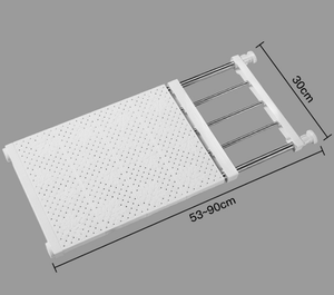 <span class=keywords><strong>Étagère</strong></span> de rangement en métal extensible, <span class=keywords><strong>séparateur</strong></span> de séparation pour armoire, garde-robe et placard, organisateur réglable - Product Image 4