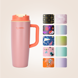แก้วกาแฟสุญญากาศแบบพกพา ดีไซน์ทันสมัย ผลิตตามสั่ง พร้อมฝา <span class=keywords><strong>2</strong></span> in 1 และหลอด - Product Image 5