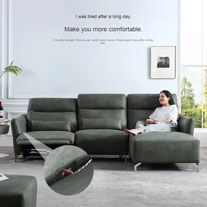 <span class=keywords><strong>2021</strong></span> <span class=keywords><strong>moderne</strong></span> Simple en forme de L canapé petit <span class=keywords><strong>salon</strong></span> coin trois preuves sans lavage lumière luxe Internet célébrité nouveau modèle éponge - Product Image 1