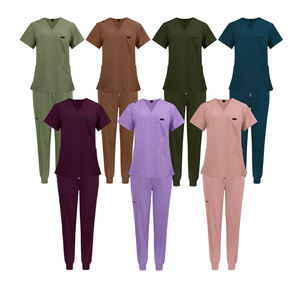 Combinaison chirurgicale de protection médicale de haute qualité pantalon extensible uniforme d'infirmière ensemble de gommage anti-rides - Product Image 5