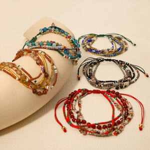 Woven <b>Bracelet</b> Natural Stone Rice <b>Beads</b> Hand-woven Color <b>Bracelet</b> for Women Uionen 1276 - Product Image 1