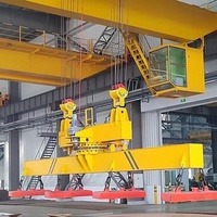 Pont roulant électromagnétique de type QC 16T, système motorisé contrôlé par PLC, portée 19,5 m, 18 m, pour atelier de construction, 93,5 kW