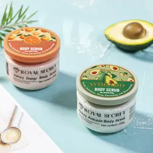 Grosir Shea Scrub Wajah dan Tubuh Oranye, 18Oz, Scrub Ultra Hidrasi dan Pengelupasan Kulit untuk Perawatan Tubuh Bergizi