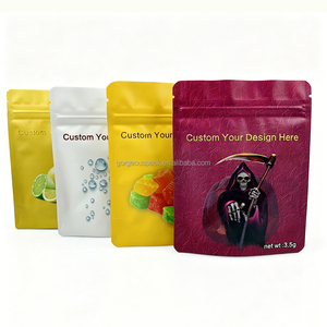 Bolsa de Embalaje de Plástico Mylar Personalizada con Estampado en Caliente, Relieve, UV Localizado y Holográfico, 3.5g, con Cierre Zip, a Prueba de Olores, Tipo Stand Up Pouch - Product Image 6