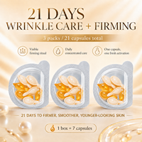 Sérum anti-rides végétalien en capsules avec 24 ingrédients purs, ampoule de collagène peptide, testé par des dermatologues, sérum raffermissant