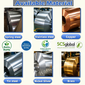 Custom Made OEM Design Precision Stamping Sheet Metal <strong>Parts</strong> Stainless Carbon Steel <strong>Brass</strong> Copper Small Flat Leaf Spring Clips - Product Image 2