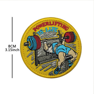 Patch Ricamata 'Beast Mode on Deadlift' Serie Fitness, Adesivo con Personaggio Anime Cartoon, Toppe con Velcro per Zaini - Product Image 2