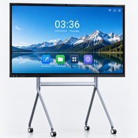 Cuhub Écran tactile intelligent LED 4K de 65 pouces, tableau blanc interactif, 40 points tactiles, Intel Core I3/i5/i7, 128 Go de ROM
