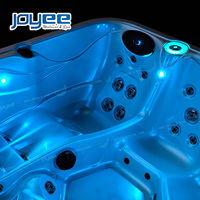 Spa extérieur en acrylique pour 5 personnes, bain à remous pour villa, spa de massage extérieur, fabricant chinois JOYEE, bain à remous extérieur