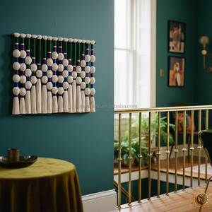 Tapisserie décorative <span class=keywords><strong>scandinave</strong></span>, séparateur sphérique, macramé, art mural suspendu, décoration murale pour salon, art mural pour la maison, luxe - Product Image 2