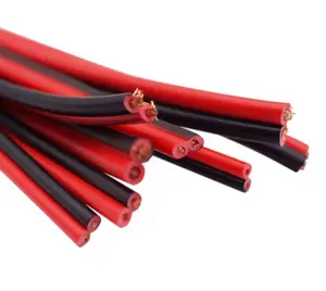 Kabel Speaker fleksibel 1,5sq, kabel hoodie mobil kebisingan rendah HIFI kawat Audio CCA 2 Core hitam merah fleksibel
