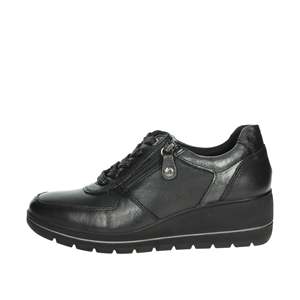 รองเท้าผ้าใบ Donna รุ่น 655740 สีดำ Nero ส้นหนา - Product Image 1