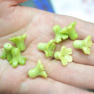 Venta al por mayor de cuentas sueltas semiterminadas hechas con polvo de jazmín, flor de cerezo, gloria de la mañana, melocotón y flor. - Product Image 2