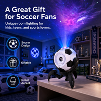 Proyector de Luz con Forma de Balón de Fútbol HENGBO D79, RGB, 7200mAh Recargable, LED+Láser, Luz Ambiental Blanca Neutra
