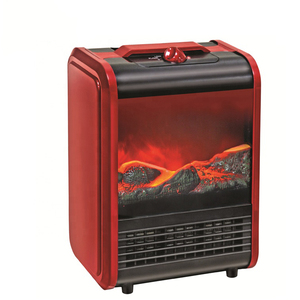 Free standing outdoor camino elettrico di legno portatile di piccole dimensioni ptc fan heater - Product Image 1