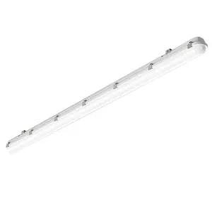 Illuminazione a prova di vapore per esterni 18W 36W 50W 2FT 4FT lente lattiginosa bianca lampada a sospensione a soffitto trasparente LED Tri-Proof Light