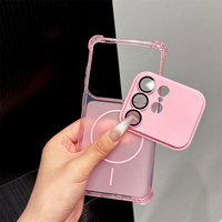 Coque de téléphone magnétique translucide givrée Fresh Frosted avec protection d'angle pour Galaxy S26 Ultra - S24, avec couvercle d'objectif détachable