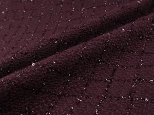 24 ans nouveau Angola rouge brillant soie Sequin Plaid tissé petit Style parfumé gros tissu floral ensemble jupe tissu - Product Image 2