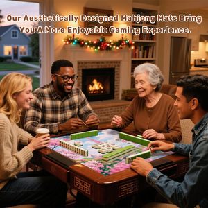 Tappetino per Mahjong con Torre <span class=keywords><strong>Eiffel</strong></span> Rosa e Paesaggio di Fiori di Ciliegio 80x80 cm con Borsa Antiscivolo per Giochi di Mahjong, Poker e Domino - Product Image 6