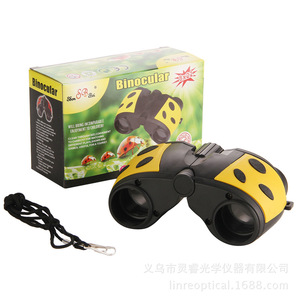 Ladybug Toy Binoculars 8x22 Manual Focus Plastic Outdoor Telescope For Children Student Use Red B454 - Product Image 4