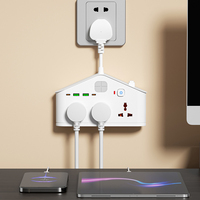 Prise de courant universelle multifonction avec interrupteur indépendant et porte de sécurité 180 °   Rallonge électrique avec multiprise, prix de gros