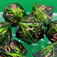 Jeu de dés polyédriques en résine à angle droit D20 pour jeux DND et COC - Dés multi-faces pour Mahjong et jeux de table