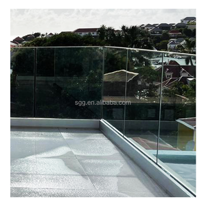 Balustrade sans cadre Main courante Rampe en verre en aluminium pour balcon Patio <span class=keywords><strong>Escalier</strong></span> - Product Image 2