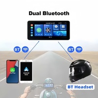 Écran de navigation GPS automatique Android 8 cœurs étanche 6.3 "pour motos IP7 avec BT WIFI 4G DVR TPMS Carplay